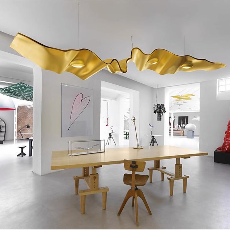 Hanging Minimalist Banquet Hall Villa Stair Chandeliers Modern Luxury Pendant Light Custom Large Led Chandelier (1)