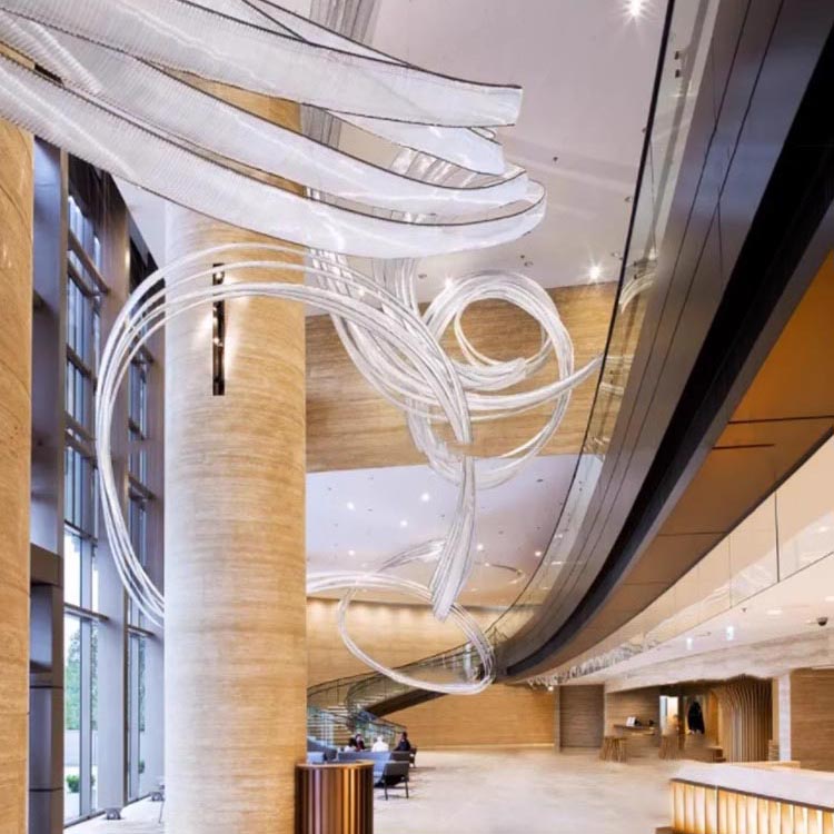 Hotel Lobby Banquet Hall Model Room Artistic Modeling Creative Decoration Custom Chandelier Pendant Lighting