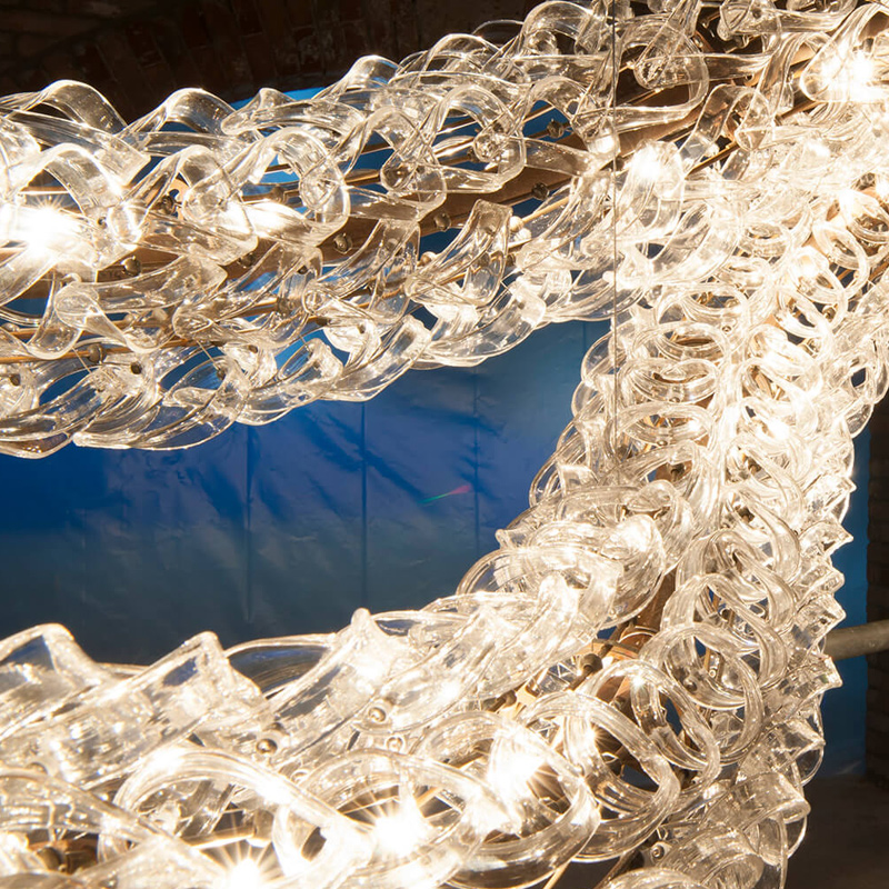 Engineering Custom Acrylic Rotating Large Chandelier