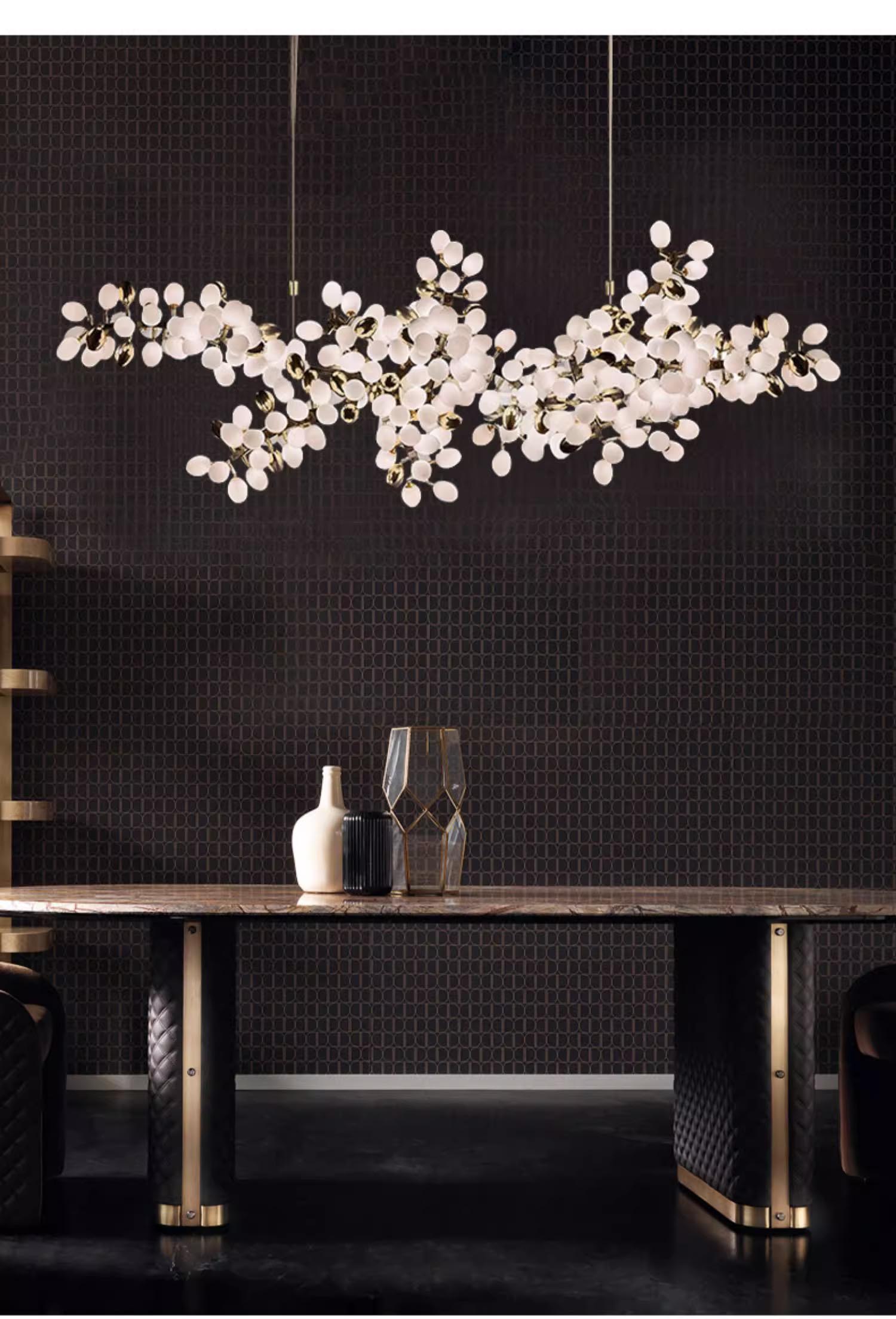 Grape Shape Hanging Lamp Decorative Banquet Hall Villa Hotel Lobby Modern Glass Led Chandelier (11)