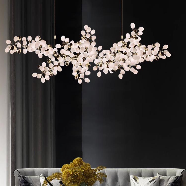 Grape Shape Hanging Lamp Decorative Banquet Hall Villa Hotel Lobby Modern Glass Led Chandelier