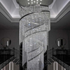 Luxury Design Big Chandelier for High Ceiling Hotel Home Staircase Luxury Entrance Crystal Chandelier Pendant Light