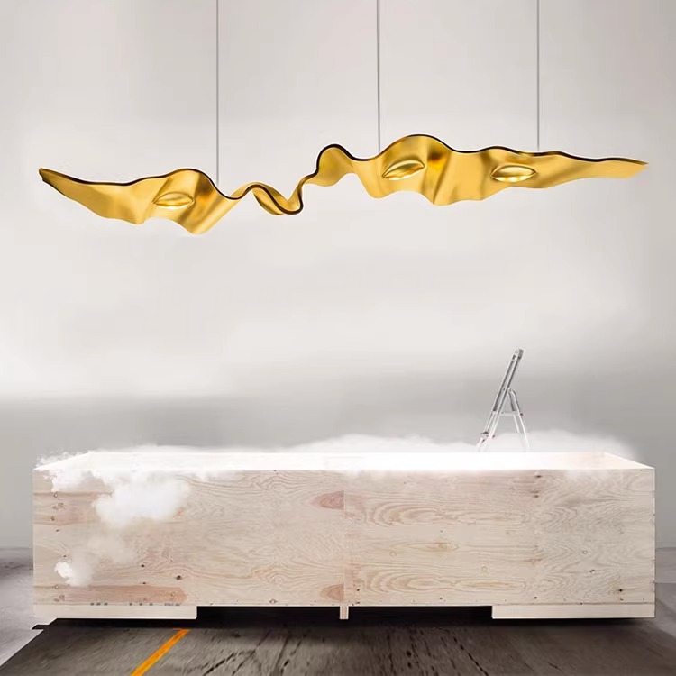 Hanging Minimalist Banquet Hall Villa Stair Chandeliers Modern Luxury Pendant Light Custom Large Led Chandelier (6)