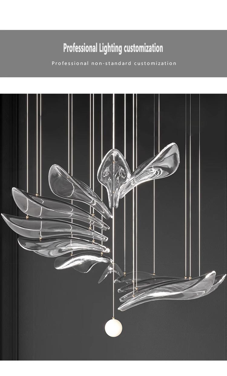 Modern Decor Chandeliers Pendant Lights Hotel Lobby Villa Sales Department Rotating Chandelier Candelabro (11)