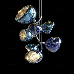 Post-modern Italian Light Luxury Living Room Dining Room Stairwell Custom Lava Chandeliers Pendant Lights