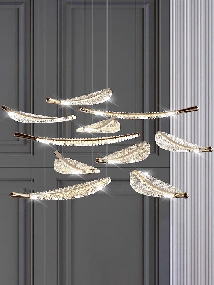 Hotel Lobby Glass Leaf Chandelier Villa Banquet Hall Art Glass Custom Lamps Chandeliers Pendant Lighting (7) Hotel Lobby Glass Leaf Chandelier Villa Banquet Hall Art Glass Custom Lamps Chandeliers Pendant Lighting (7)