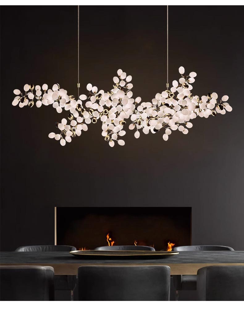 Grape Shape Hanging Lamp Decorative Banquet Hall Villa Hotel Lobby Modern Glass Led Chandelier (10)