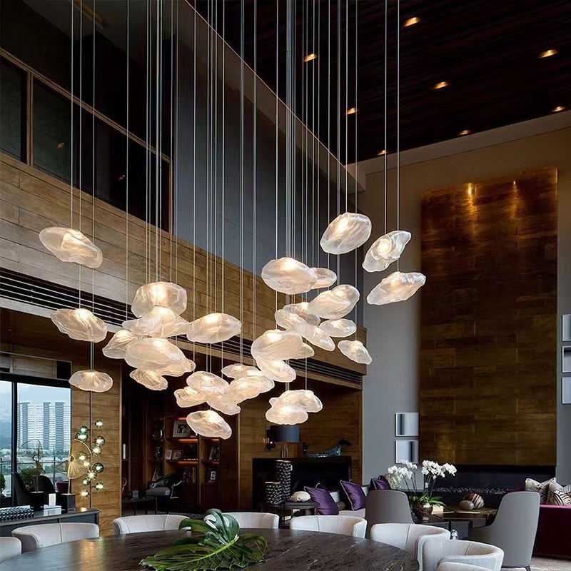 Modern Chandelier Glass Parts Restaurant bar Counter Hotel Lobby Chandeliers Pendant Lighting (6) Modern Chandelier Glass Parts Restaurant bar Counter Hotel Lobby Chandeliers Pendant Lighting (6)
