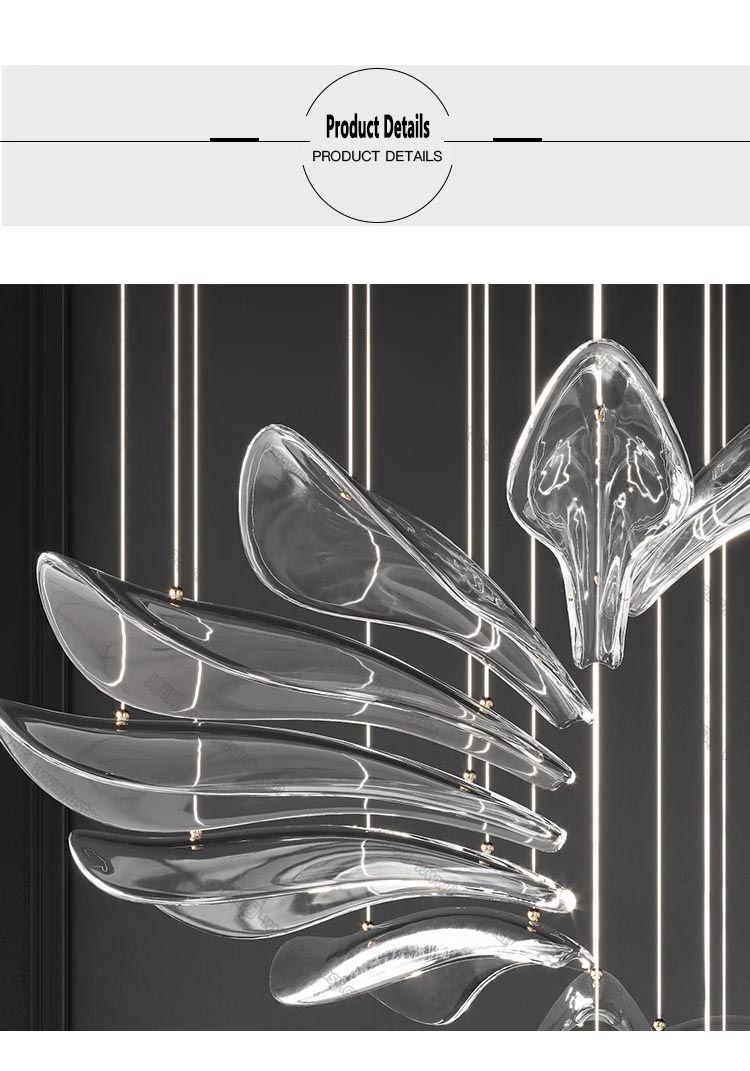 Modern Decor Chandeliers Pendant Lights Hotel Lobby Villa Sales Department Rotating Chandelier Candelabro (10)