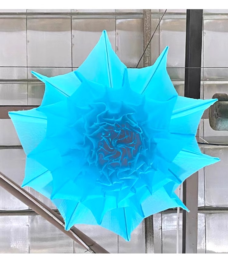 Large Electric Flowers Led Open and Close Lighting Automatically Mechanical Kinetic Lifting Flower Electrical Chandelier (11)