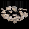 Customized Lotus Leaf Chandelier Luxurious Gold Glass Ceiling Lamp Room Hotel Lobby Decoration