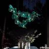 Customized Chandeliers Contemporary Glass White Lotus Leaves LED Hanging Pendant Light
