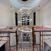 Luxury Custom Lighting Indoor Decoration Hotel Lobby Villa Staircase Ring Butterfly Crystal Led Chandelier