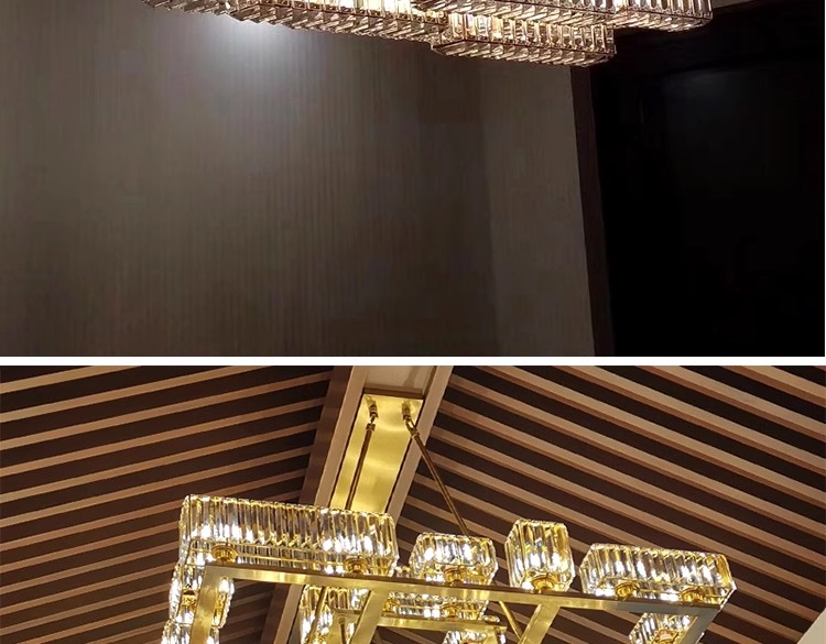 Modern Luxury Large Round Chandelier Restaurant Living Room Hotel Lobby Crystal Custom Engineering Chandelier (8)