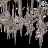 Custom Large Project LED Blown Glass Chandelier Fantasy Clear Spaceship Modern Hotel Lobby Villa Pendant Light