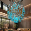 Hotel Lobby Project Large Custom Banquet Hall Villa Luxury Crystal Chandelier Pendant Lighting