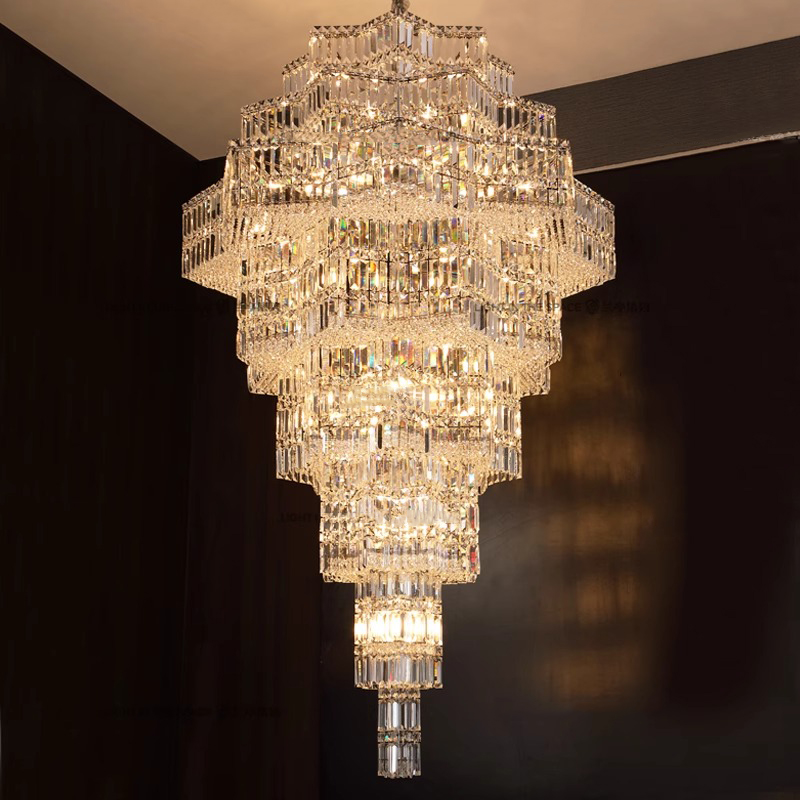 Luxury Egyptian Crystal Chandelier Staircase Light Living Room and Villa Crystal Chandelier&pendant Lighting
