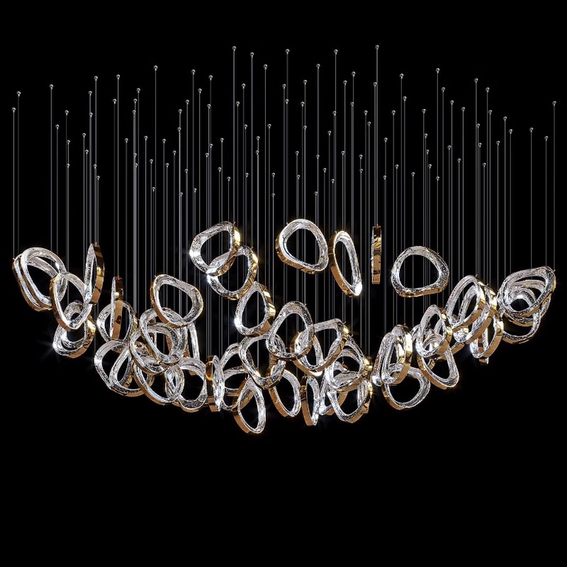Custom Hotel Lobby Chandelier for Beauty Salon Front Desk Decoration Bar Sand Table Pendant Project Lighting Sales Lighting