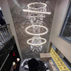 Luxury Custom Lighting Indoor Decoration Hotel Lobby Villa Staircase Ring Butterfly Crystal Led Chandelier