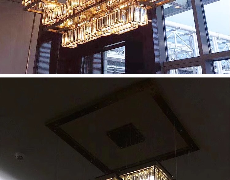 Modern Luxury Large Round Chandelier Restaurant Living Room Hotel Lobby Crystal Custom Engineering Chandelier (12)