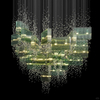 Custom Luxury Large Modern Hanging Light for Villa Hotel Lobby Crystal Glass Chandeliers Pendant Lights