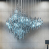 Designer Custom Made Luxury Art Large Modern Restaurant Hotel Lobby Fashion Crystal Pendant Chandelier Lighting