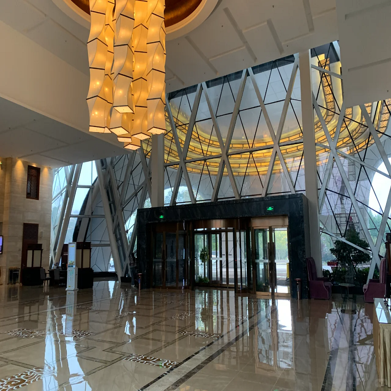 Vintage Handmade Rice Paper Lamp Ceiling Chandelier for Hotel Mall Decoration Big Pendant Lamps
