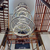 Luxury Custom Lighting Indoor Decoration Hotel Lobby Villa Staircase Ring Butterfly Crystal Led Chandelier
