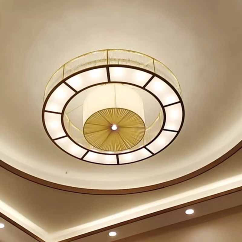 Large Round Chandelier Restaurant Living Room Hotel Lobby Custom Engineering Chandelier