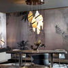 Spanish Unique Alabaster Strip Chandeliers Illa Hotel Conference Room Linear Hanging Chandelier Pendant Lights