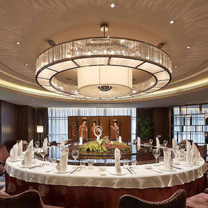 Large Round Chandelier Restaurant Living Room Hotel Lobby Custom Engineering Chandelier