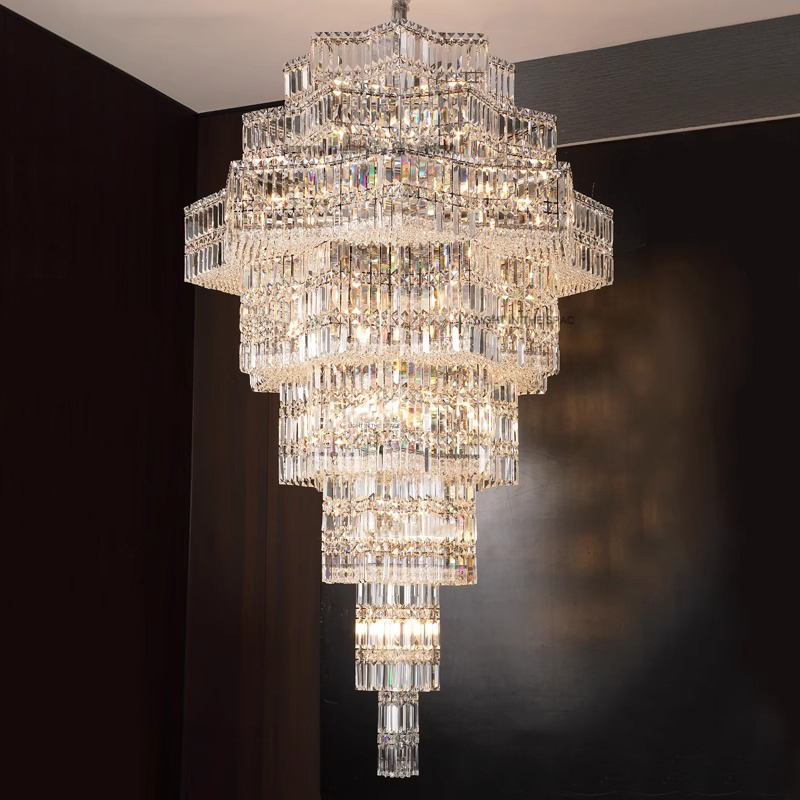 Luxury Egyptian Crystal Chandelier Staircase Light Living Room and Villa Crystal Chandelier&pendant Lighting