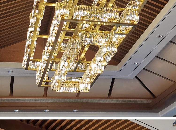 Modern Luxury Large Round Chandelier Restaurant Living Room Hotel Lobby Crystal Custom Engineering Chandelier (9)
