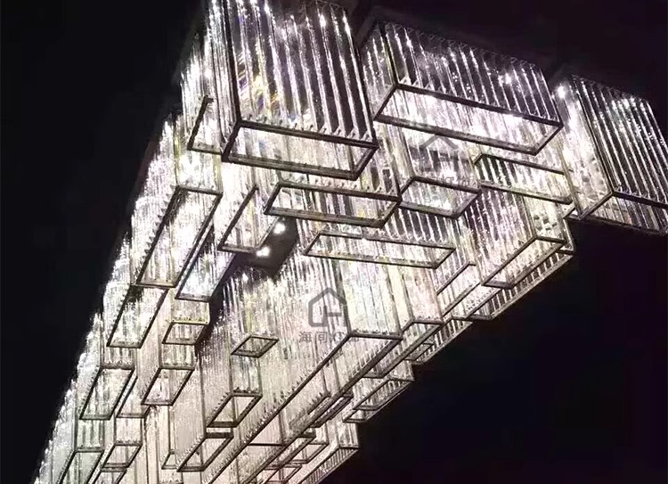 Modern Luxury Large Round Chandelier Restaurant Living Room Hotel Lobby Crystal Custom Engineering Chandelier (4)