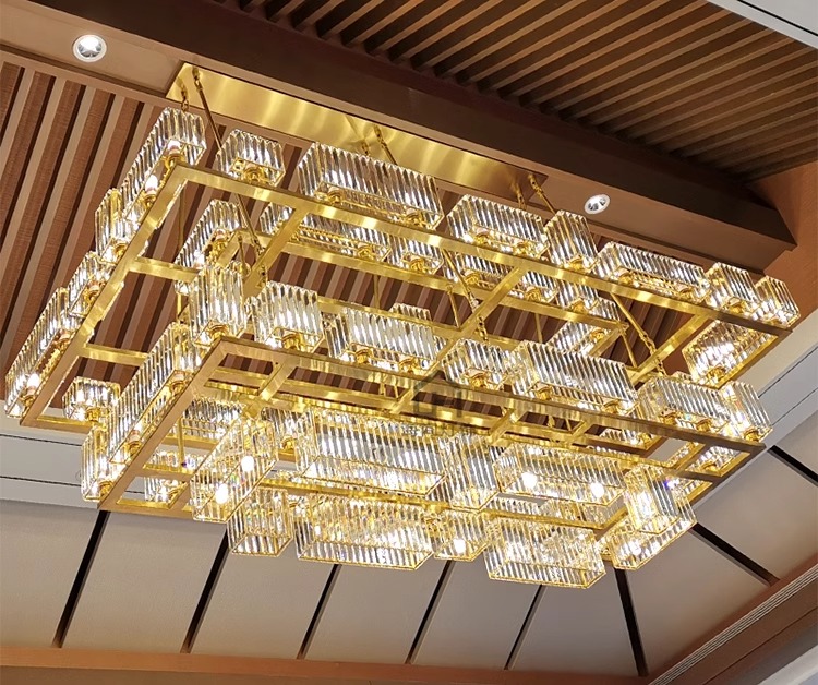Modern Luxury Large Round Chandelier Restaurant Living Room Hotel Lobby Crystal Custom Engineering Chandelier (10)