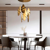 Spanish Unique Alabaster Strip Chandeliers Illa Hotel Conference Room Linear Hanging Chandelier Pendant Lights