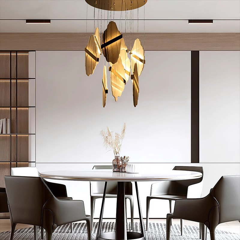 Spanish Unique Alabaster Strip Chandeliers Illa Hotel Conference Room Linear Hanging Chandelier Pendant Lights